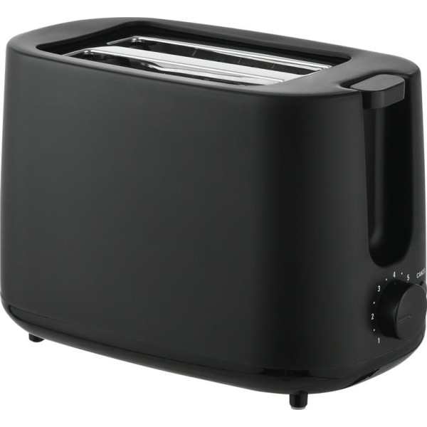 Tostadora plastico 2pc. 750w. negra mate